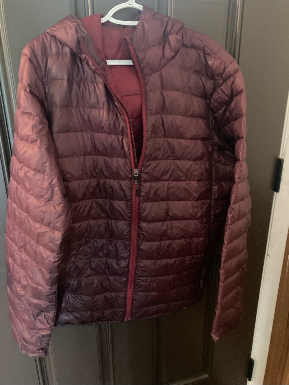 REI Women's Hooded down  Jacket - Burgundy size large